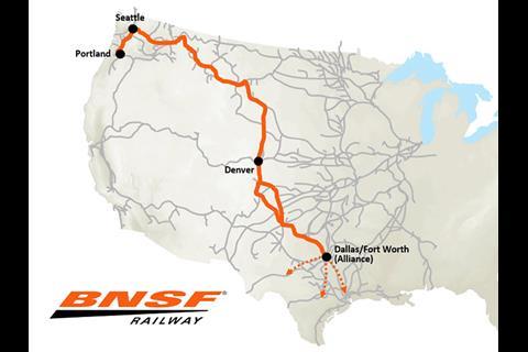 NSF Railway is to launch an intermodal service between Portland/Seattle and Dallas/Fort Worth on September 12.